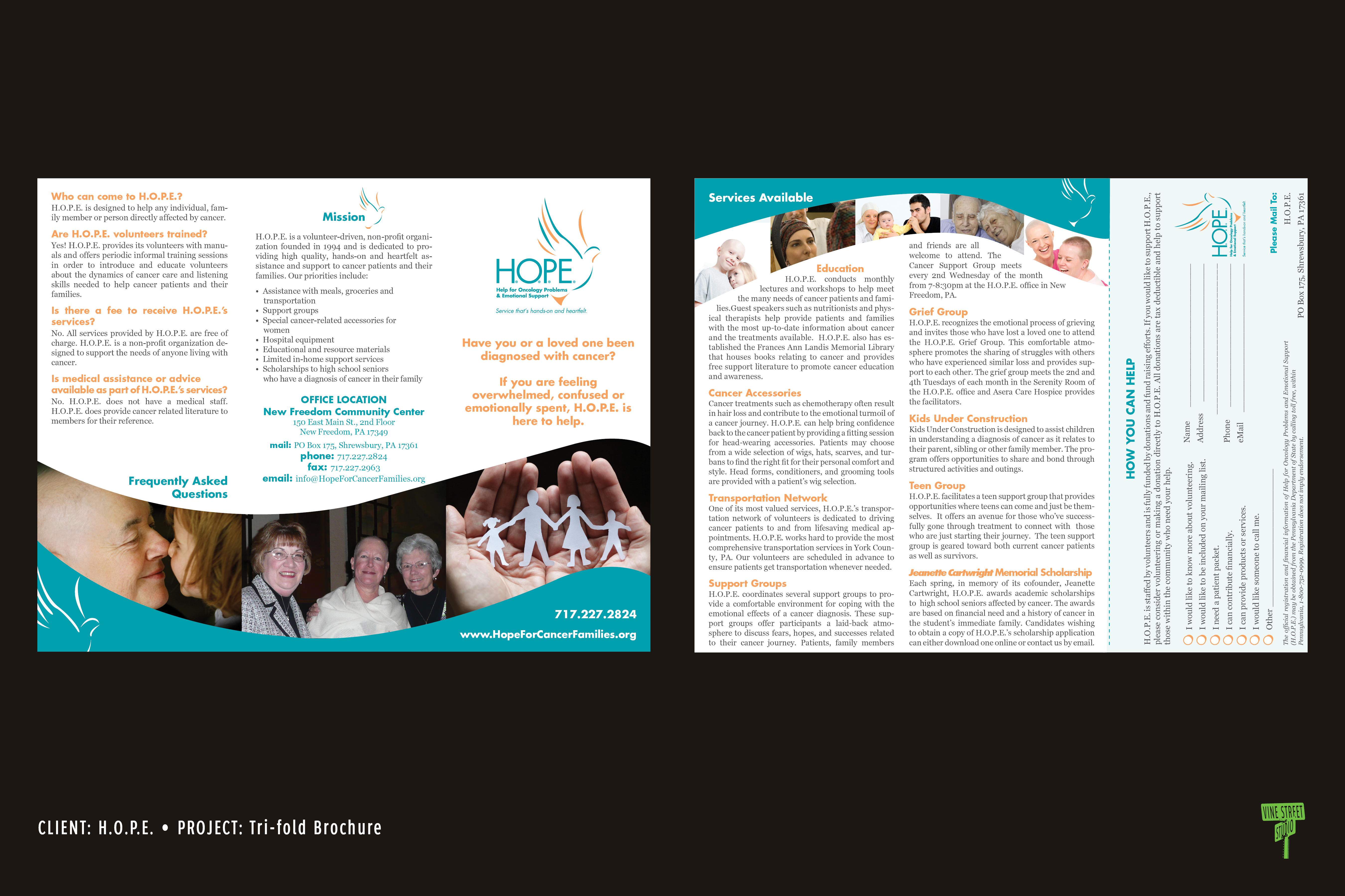 three panel brochure